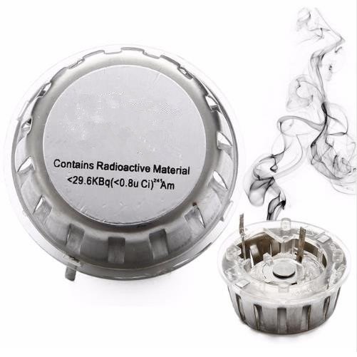 NIS-07 Ion Chamber Smoke Sensor Metal Geiger Counter Check Test Source Silver Smoke Detector Sensor