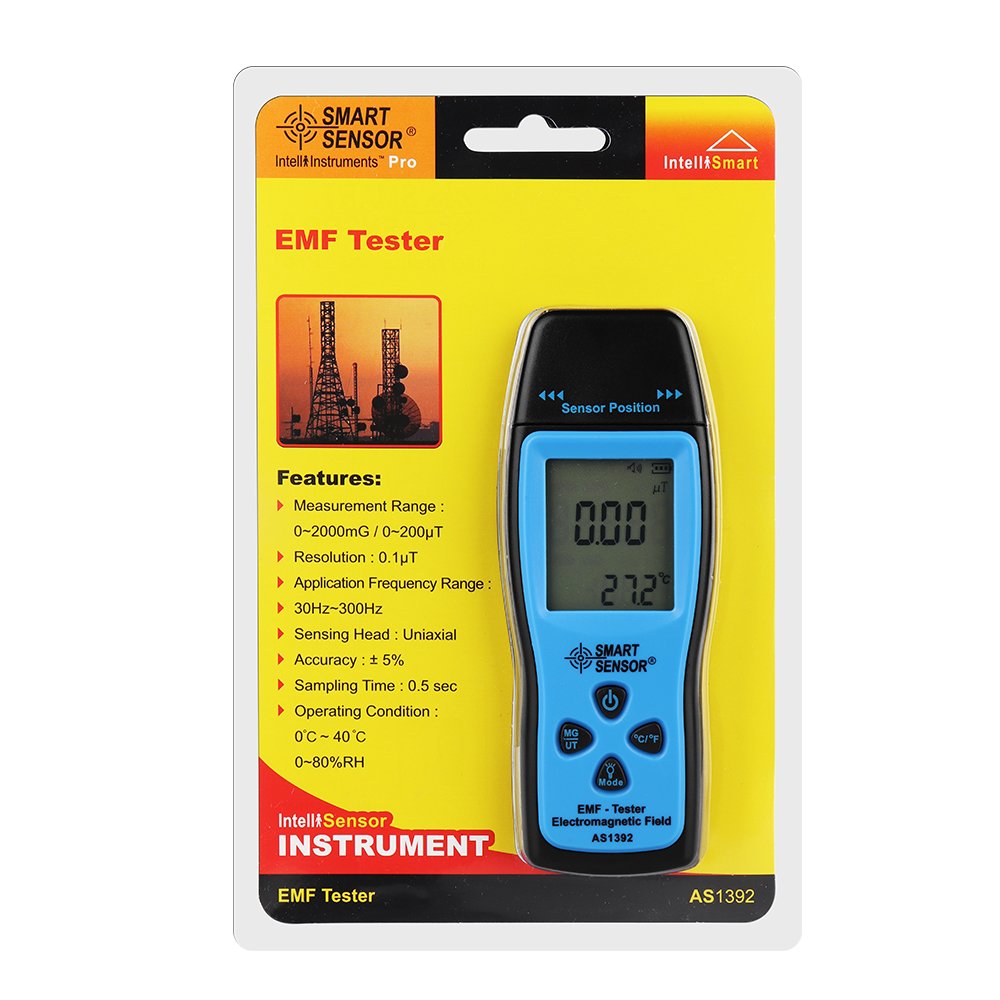 60pcs EMF Meter Tester the detection of the electric field, magnetic field, portable electromagnetic radiation detector