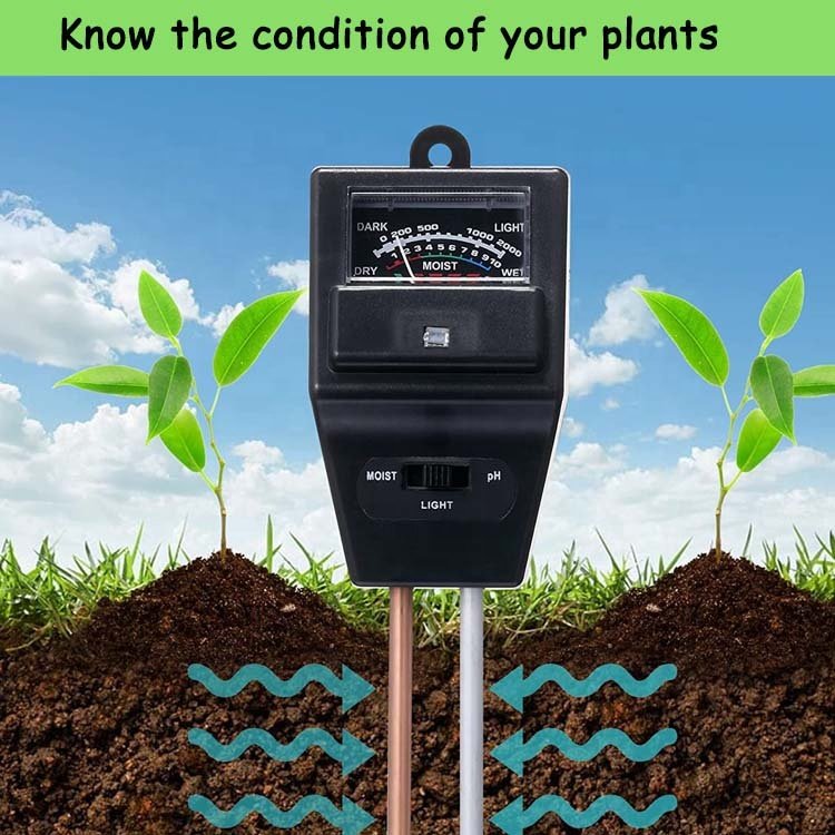 Soil Moisture Meter 3-in-1 Soil Moisture Light pH Tester Gardening Tool Kits for Plant Care Great for Home Use Garden