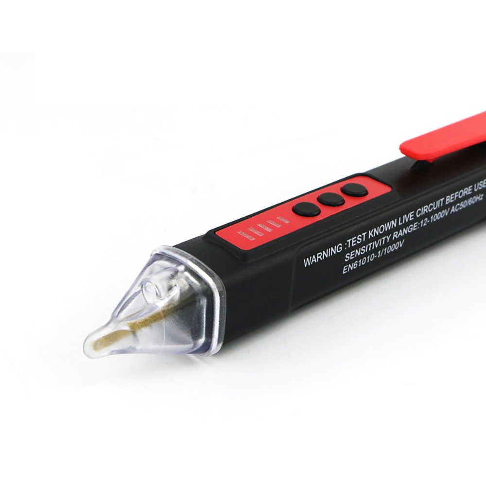 Electric indicator 12-1000V Socket AC Power Outlet Voltage Non-contact Detector Sensor Tester Pen LED light Alarm