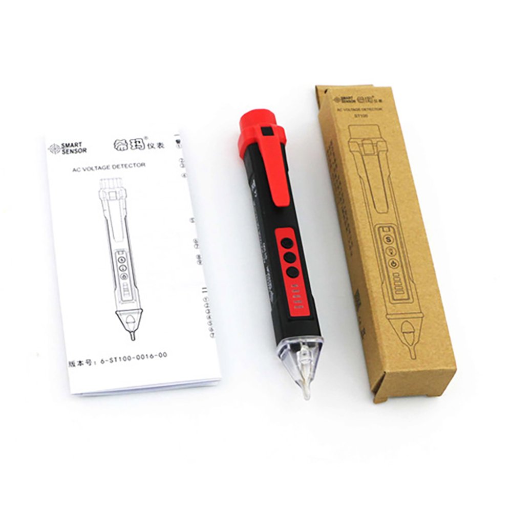 Electric indicator 12-1000V Socket AC Power Outlet Voltage Non-contact Detector Sensor Tester Pen LED light Alarm