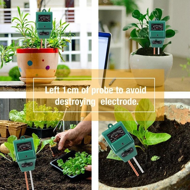 3 in 1 Soil Detector Pointer type Tester with PH Moisture Light Detector for flower plant Garden Tools