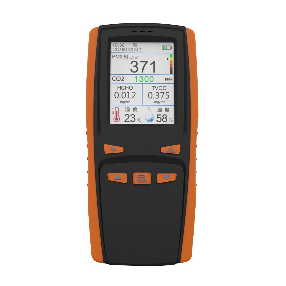 Hot Portable CO2 PM2.5 TVOC Air Quality Monitor Handheld NDIR Sensor ABS Rechargeable Formaldehyde Temperature Tester Meter