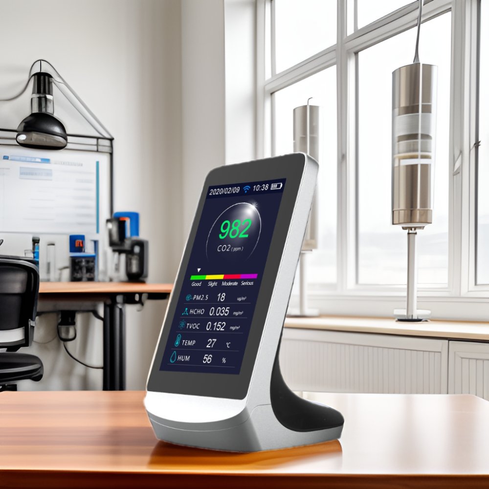 Real-Time WiFi Indoor Air Tester with LCD Screen Multi-Gas CO2/PM2.5/HCHO Detector Customizable OEM ODM Support NDIR Sensor Type