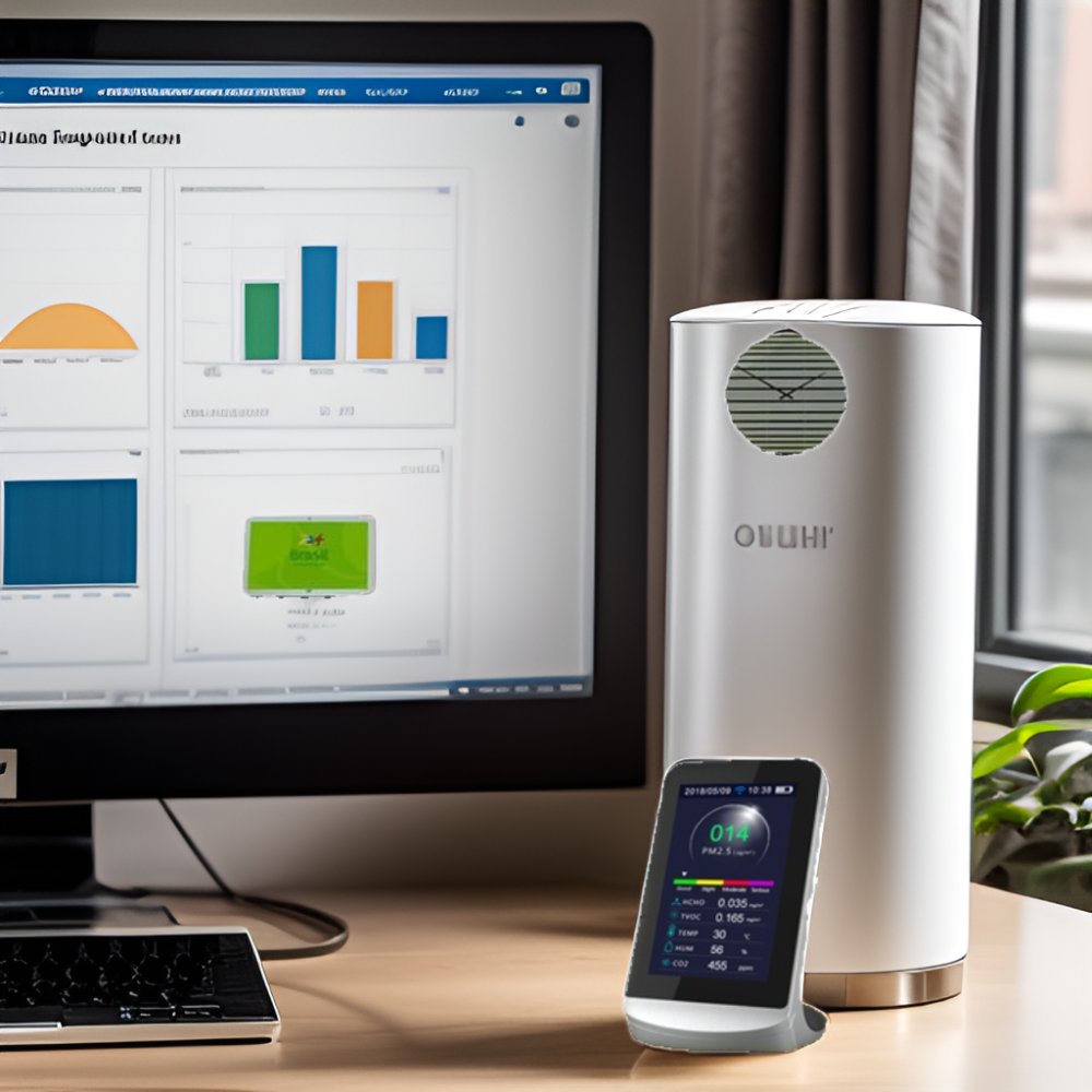 Real-Time WiFi Indoor Air Tester with LCD Screen Multi-Gas CO2/PM2.5/HCHO Detector Customizable OEM ODM Support NDIR Sensor Type