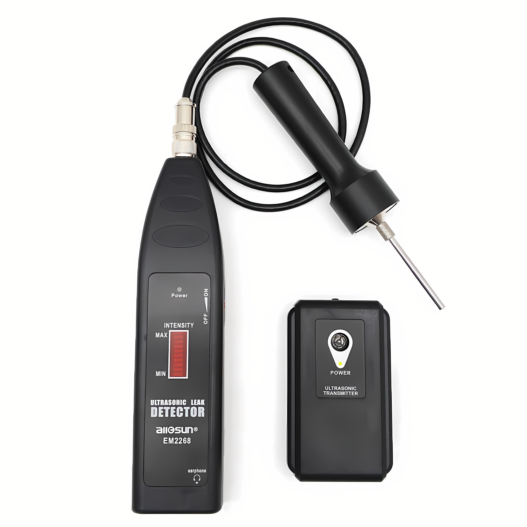 Ultrasonic Leak Detector and TransmitterGas LeakLiquid Leak Detection KitLED IndicationUltrasonic Leak DetectorEM2688