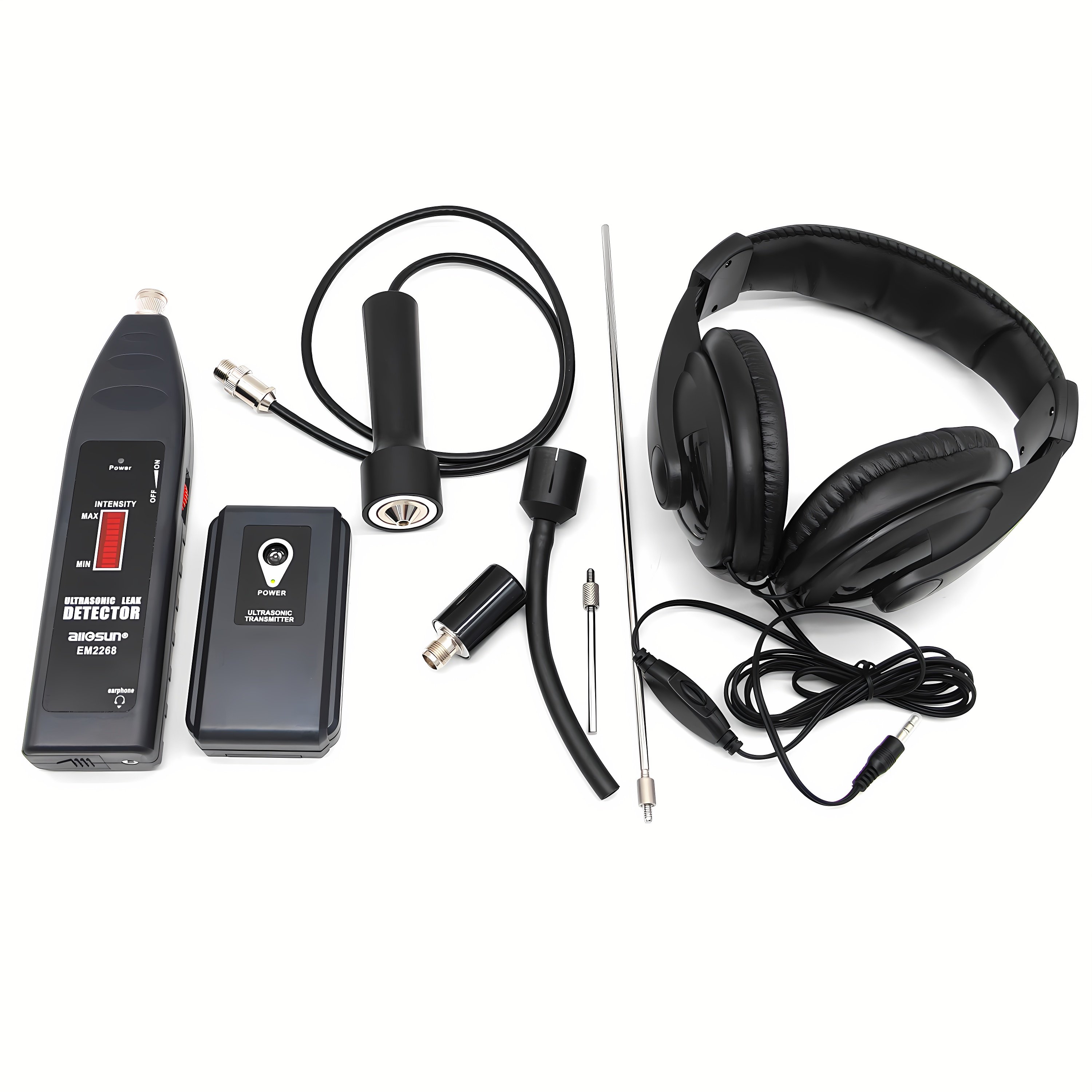 Ultrasonic Leak Detector and TransmitterGas LeakLiquid Leak Detection KitLED IndicationUltrasonic Leak DetectorEM2688