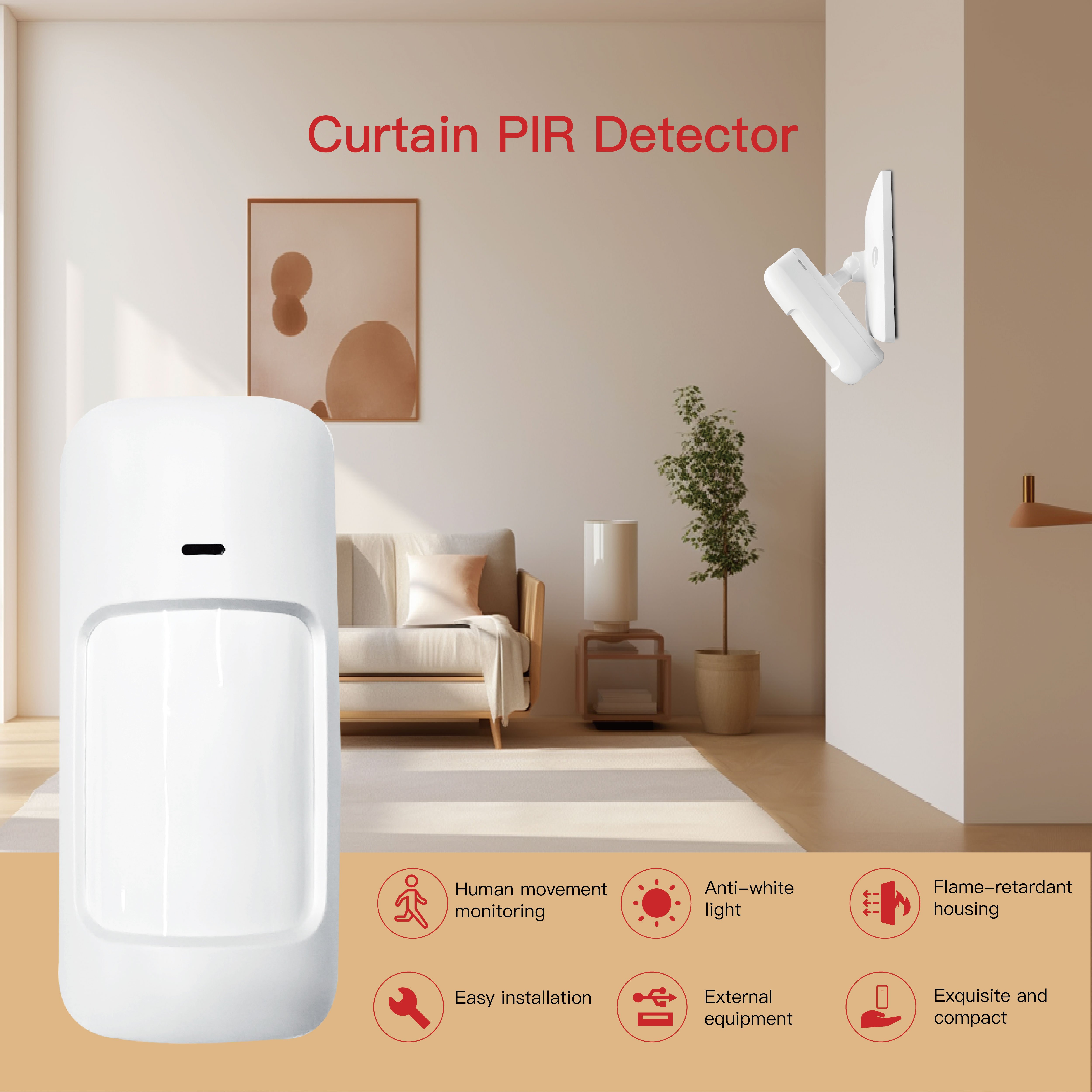 Home security infrared alarm motion wireless motion sensor pir motion detector sensors