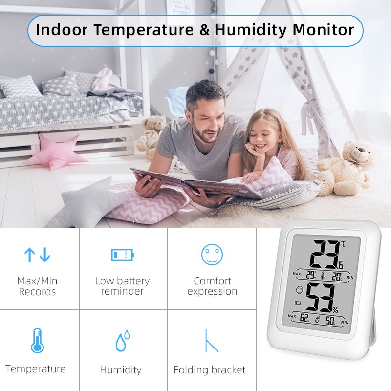 PT19DE More humanized home post it temperature and humidity monitor meter detector tester sensor