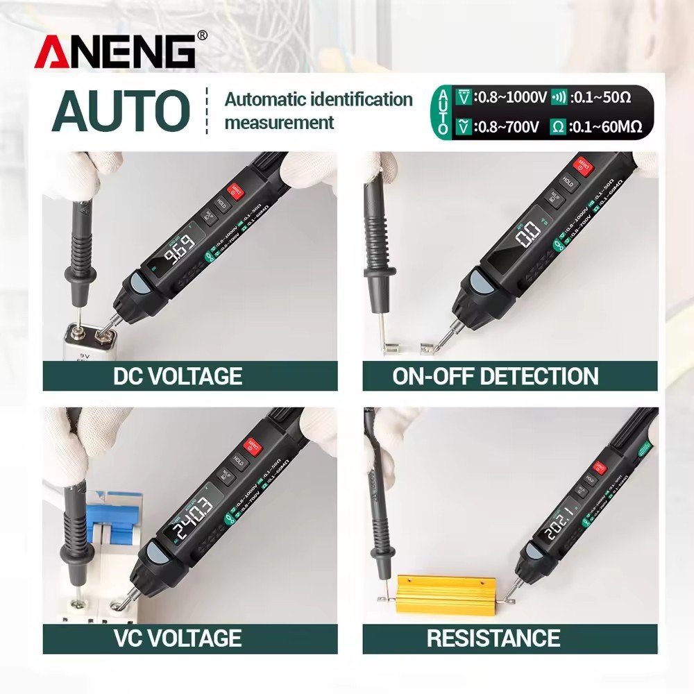 ANENG A3008 Smart Sensor Contact tester 6000 Count contactless voltmeter Digital multimeter