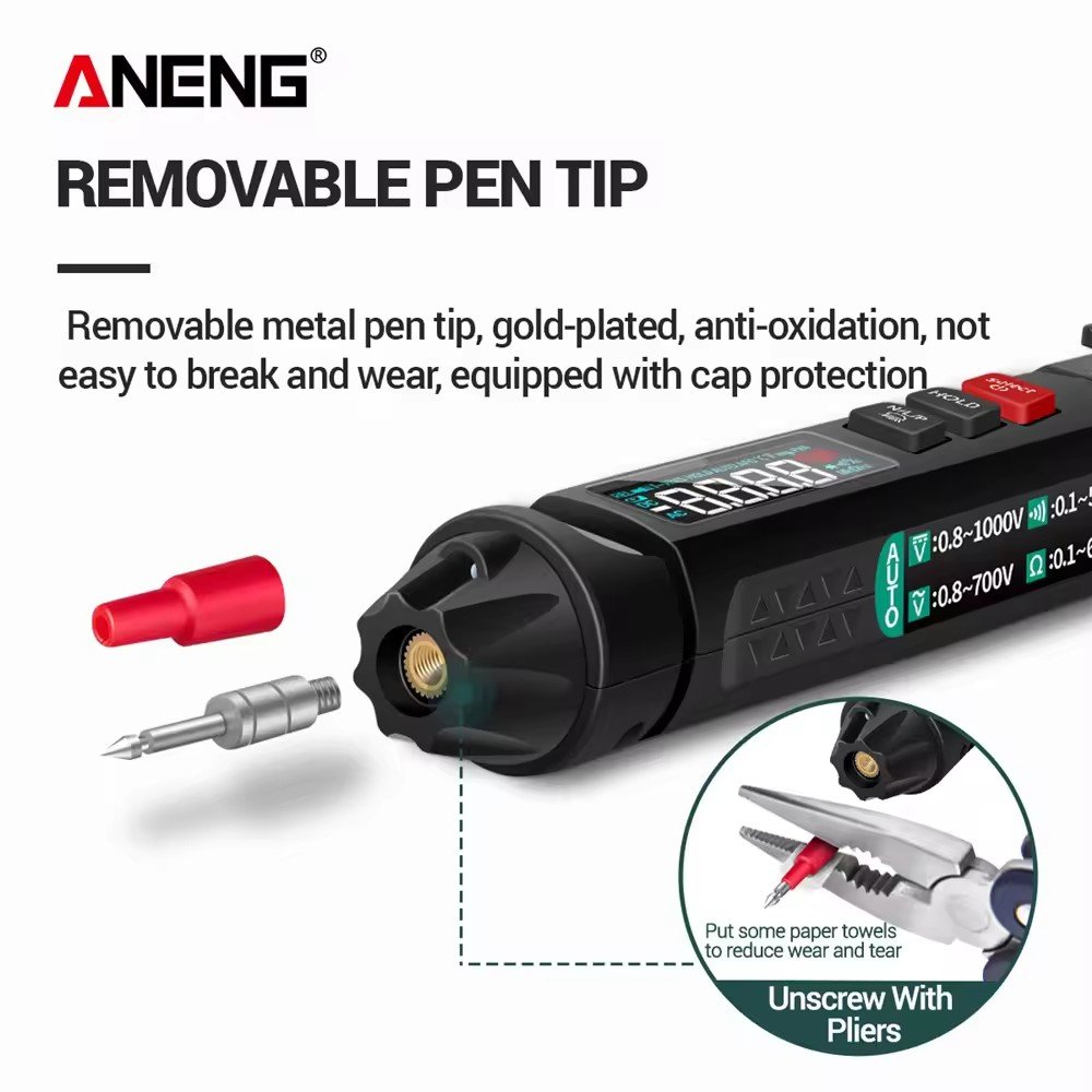 ANENG A3008 Smart Sensor Contact tester 6000 Count contactless voltmeter Digital multimeter