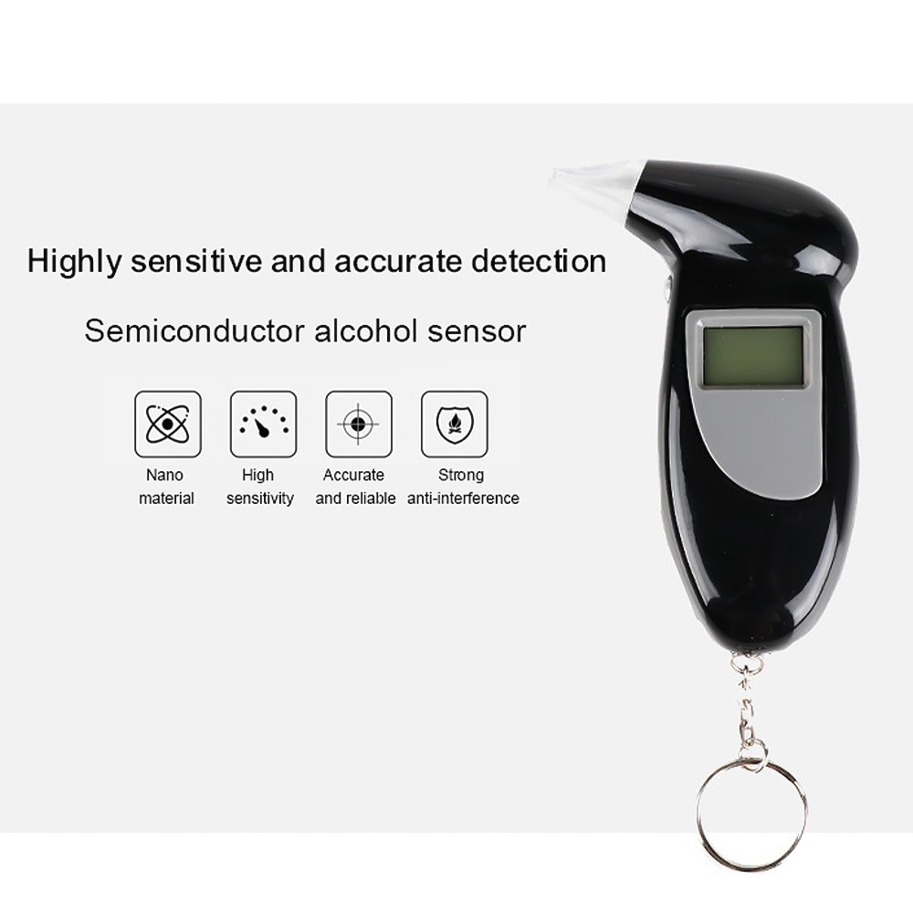 High Sensitivity Entrance Alcohol Sensor Blow Alcohol Test Mini Alkomat Portable Breathalyzer Digital Analyser Alcohol Tester