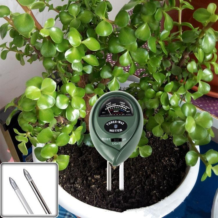Soil PH Meter 3 in 1 Soil Detector Light Monitor Hydroponics Moisture Humidity Tester Light Sensor Meter Plant Tester