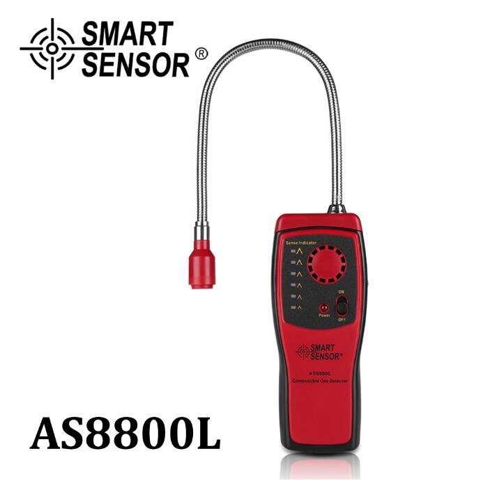 Gas Analyzer Combustible gas detector port flammable natural gas Leak Location Determine meter Tester Sound Light Alarm AS8800L