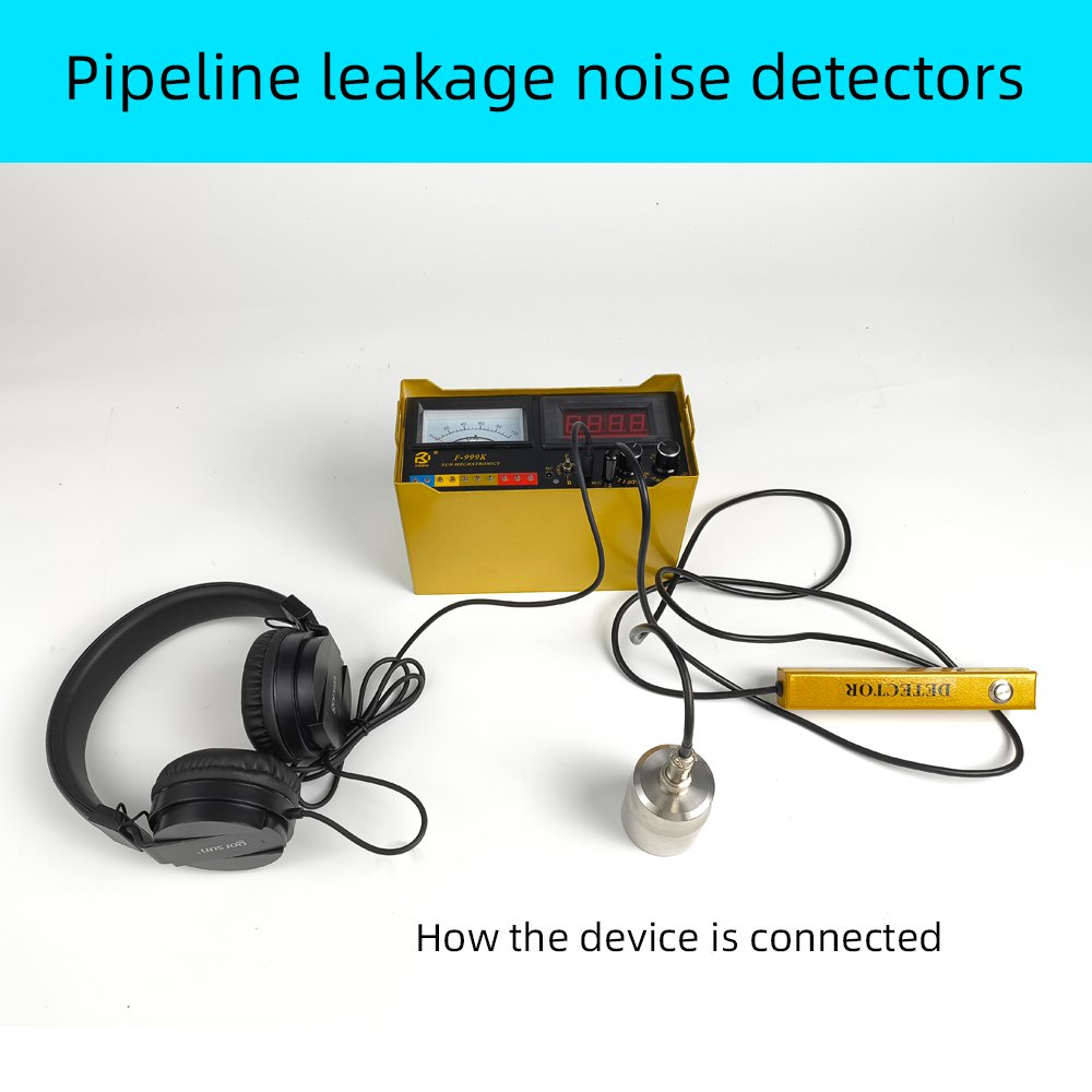 Professional Smart Home Pipeline Leak Detector High-Precision Digital Acoustic Water Leak Meter Multi-Function Detector F-999K