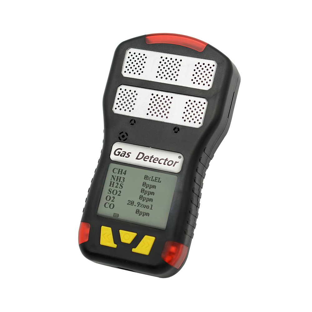 Portable Multi Gas Detector LEL CH4 CO O2 SO2 NO2 NH3 5 Gas Analyzer