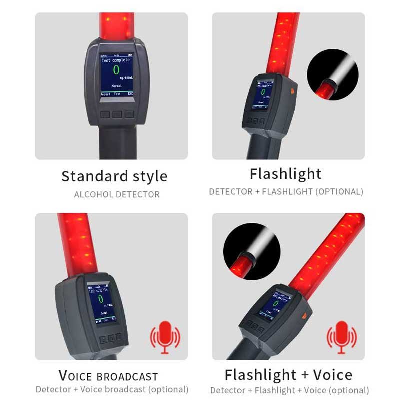 3.7V 2000 mAH Rechargeable ZM2100 Handheld Rapid Breath Alcohol Tester Non-Contact Highly Sensitive Alcohol Detector