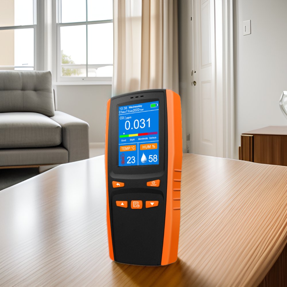 Dienmern 2024 Latest Handheld Ozone Meter High-Accurate Electrochemical O3 Gas Tester Analyzer 0-5ppm Range