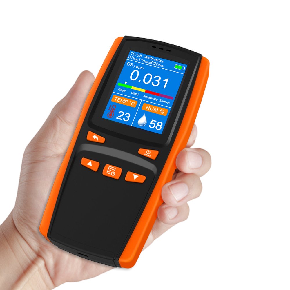 Dienmern 2024 Latest Handheld Ozone Meter High-Accurate Electrochemical O3 Gas Tester Analyzer 0-5ppm Range