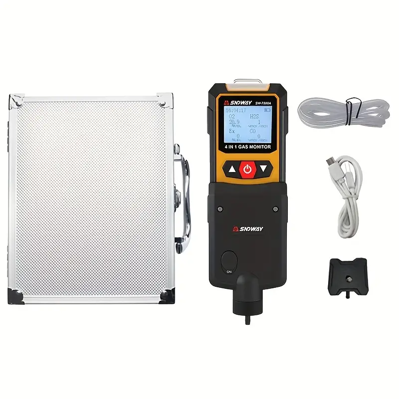 4 in 1 gas detector toxic carbon monoxide combustible hydrogen sulfide oxygen concentration alarm SNDWAY SW-7500A