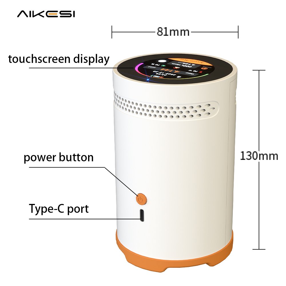 AIKESI RM-75 Portable Smart Radon Gas Detector Lightweight Easy-Use Home Radon Monitor Meter Indoor Air Quality Monitor Detector