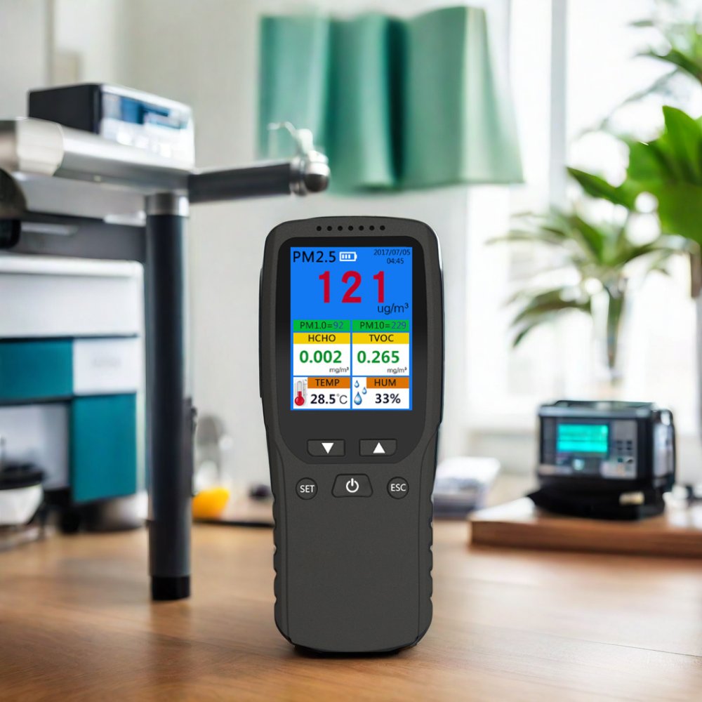 Handheld Air Quality Detector Multi-Gas PM2.5/PM10/HCHO/TVOC Analyzer Temperature Humidity Detector Customizable ODM Support