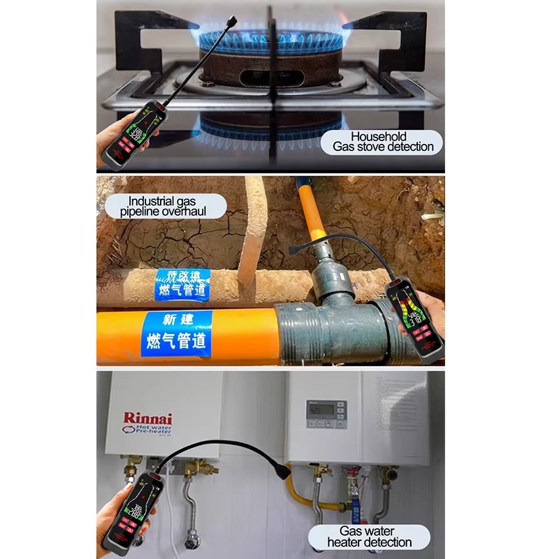 Rechargeable Gas Leak Detector, Combustible Gas Leak Tester with USB charging Cable Gooseneck Has Range 50 - 10000 ppm