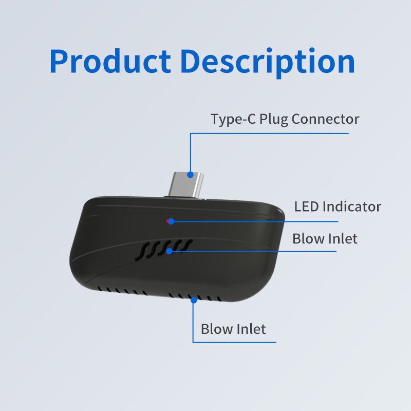 USB APP Alcohol Tester breathalyzer Portable Sensor Detector Alarm Mini Driver