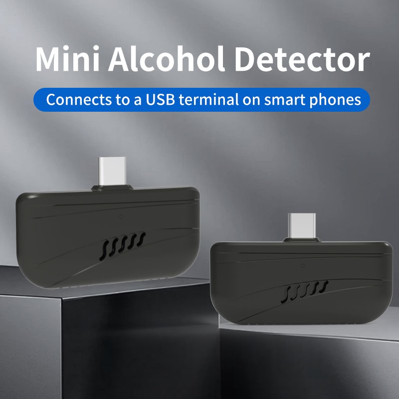 USB APP Alcohol Tester breathalyzer Portable Sensor Detector Alarm Mini Driver