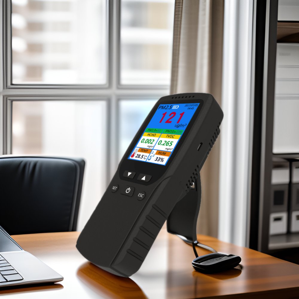 Smart Air Quality Monitor Gas Analyzer PM1.0 PM10 VOCs Data Logging Indicator Particulate Matter Dust Pollution
