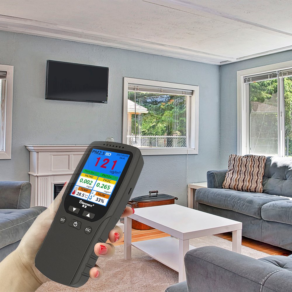 Smart Air Quality Monitor Gas Analyzer PM1.0 PM10 VOCs Data Logging Indicator Particulate Matter Dust Pollution