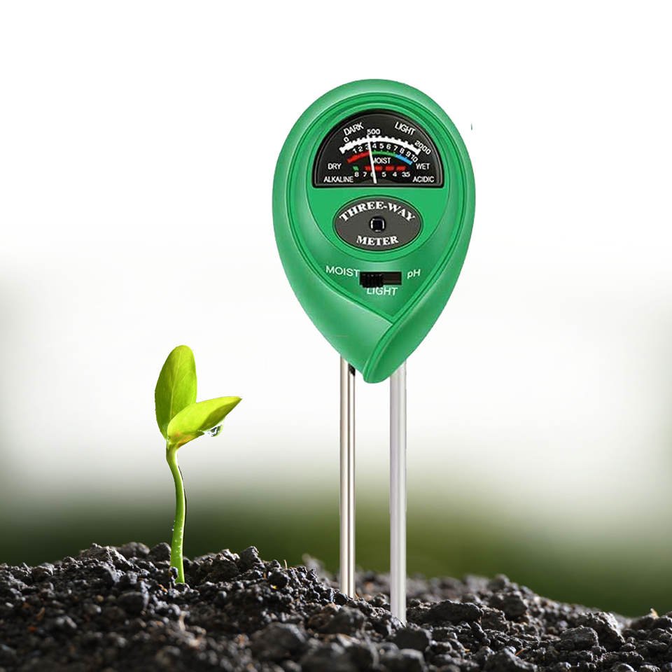 3 in 1 Soil detector Soil pH Meter Moisture humidity Tester Light Sensor Meter Plant Tester for Garden