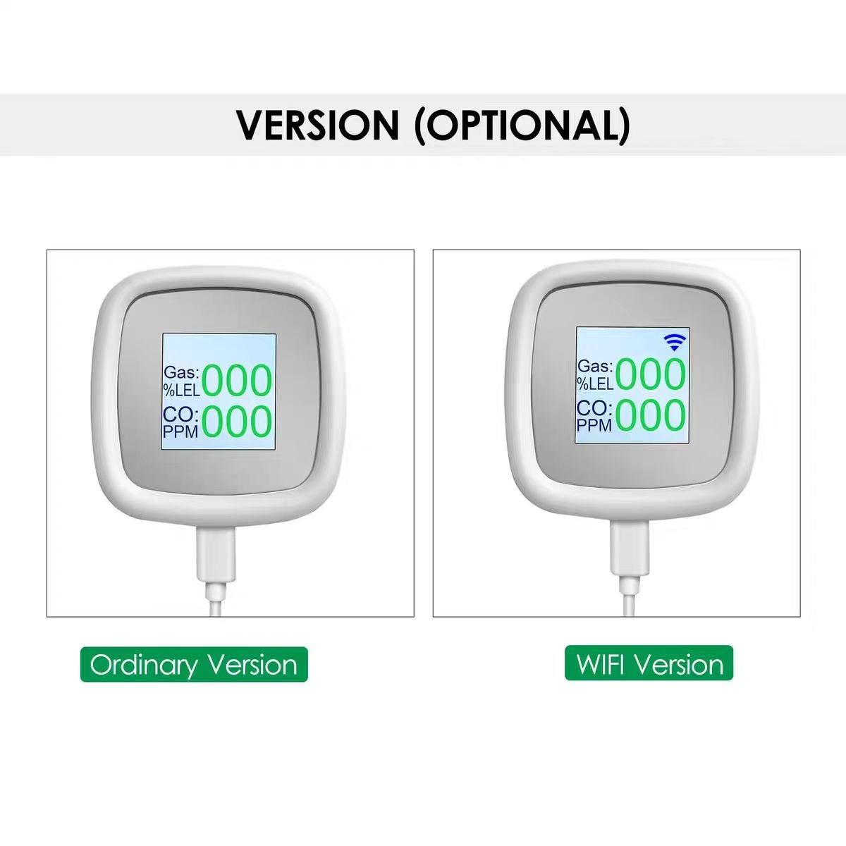 High Quality Household Intelligent Gas Detector With LCD Screen And Type-C Interface CO Detectors