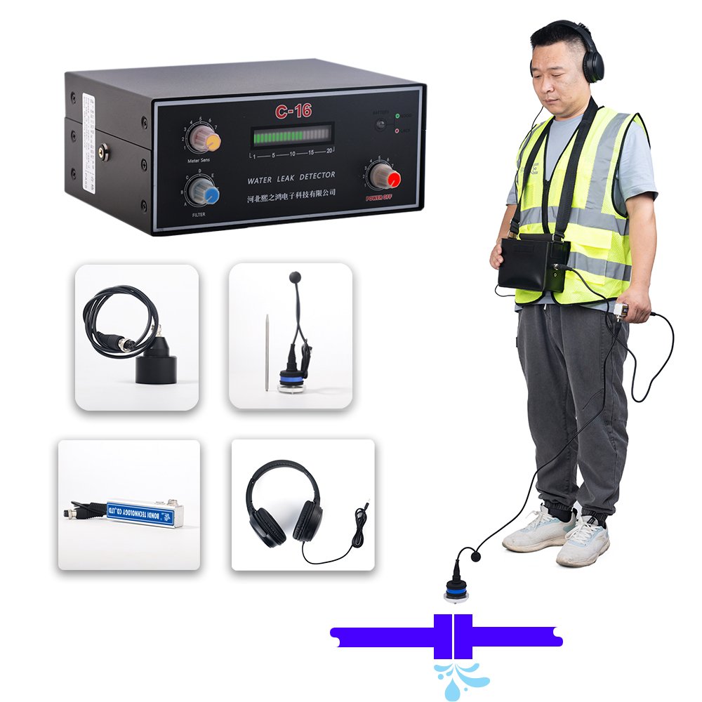 BONDI C-16 Portable Digital Electronic Pipe Leak Detector Detects Groundwater Leaks Domestic Industrial Settings 3 Meters Depth