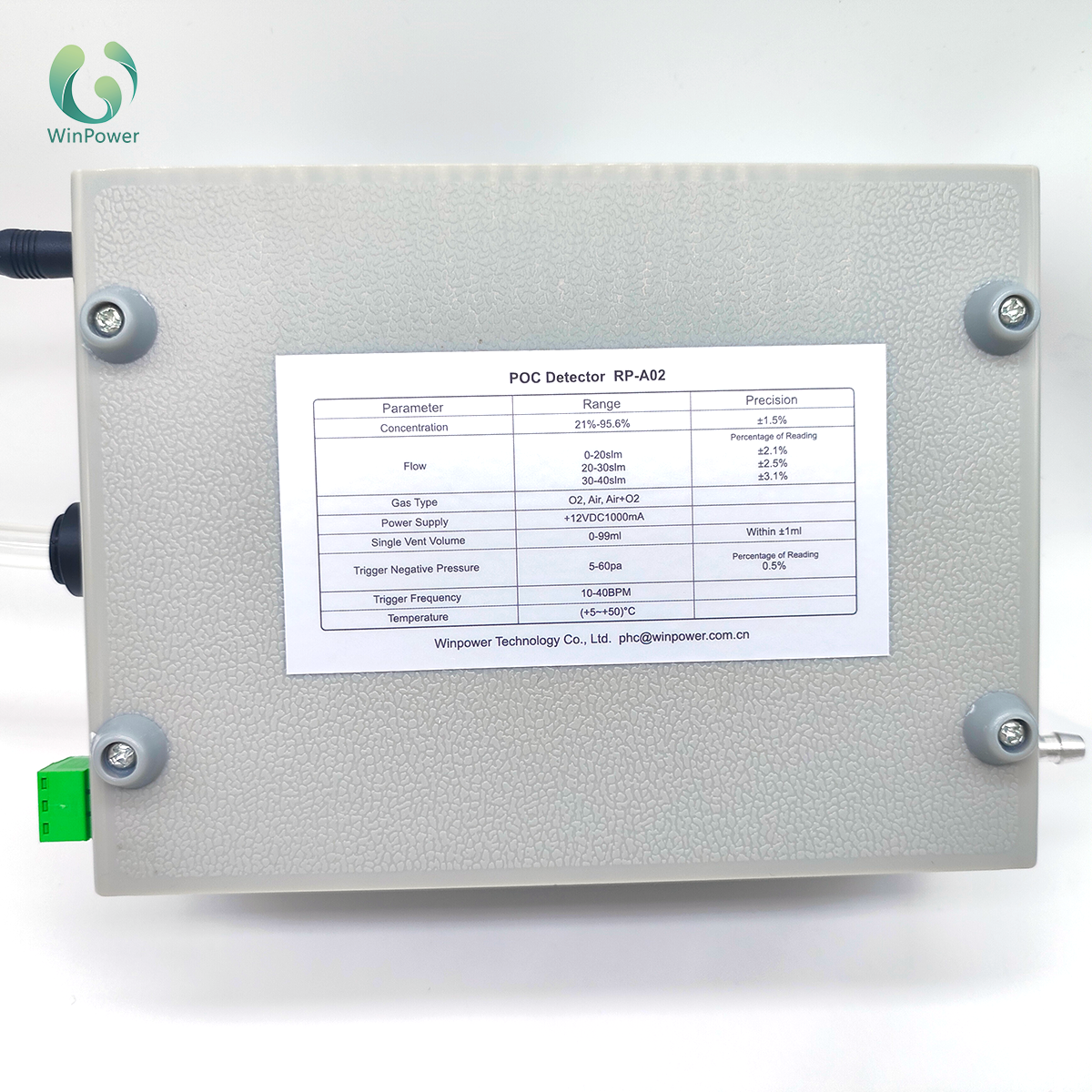 RP-A02 Winpower Pulsed ultrasonic oxygen analyzer for portable oxygen generator Detect Pulse/continuous flow 2024oxygen detector