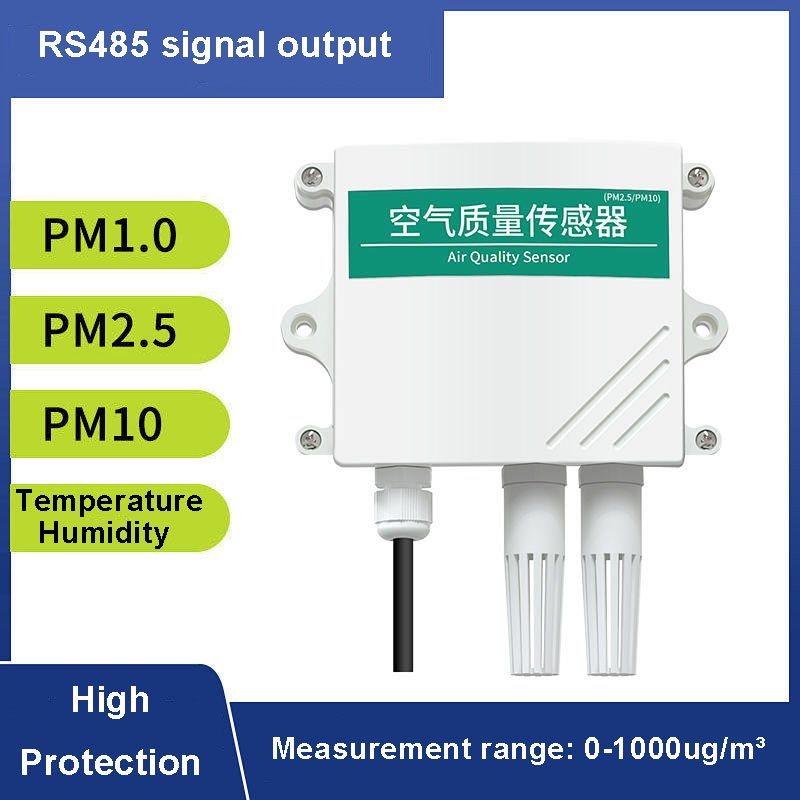 PM2.5 sensor RS485 air quality particulate matter PM10 detector dust concentration monitoring temperature and humidity