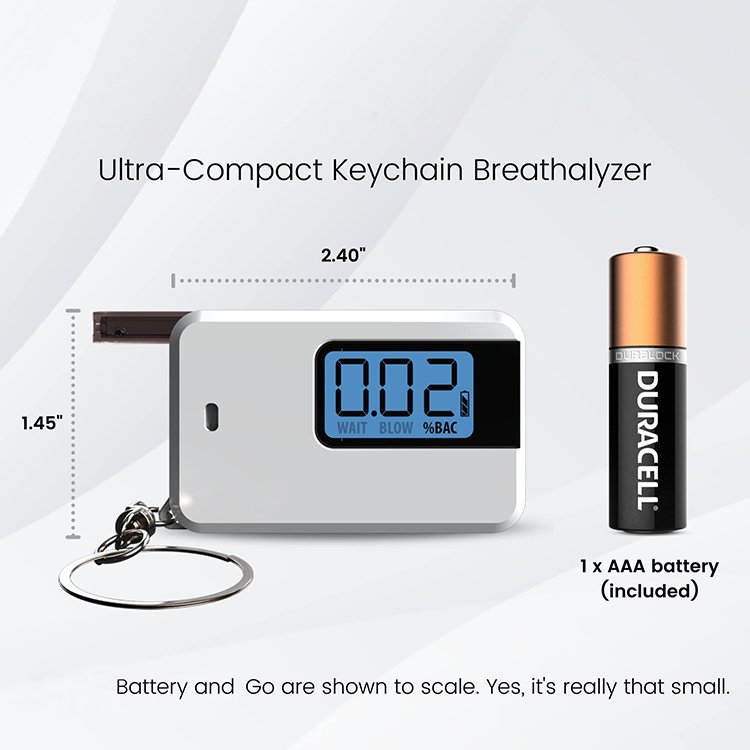 Ultra-Portable Pocket Keyring Alcohol Tester for Personal Use