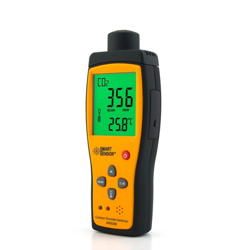 Professional Gas Analyzer CO2 Meter Monitor Gas Detector Carbon Dioxide Detector Indoor Air Quality Monitor CO2 Tester AR8200