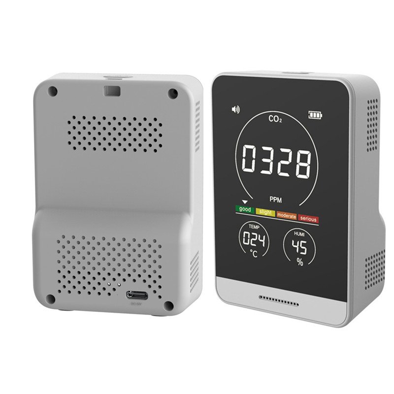 AK11T Mini Handheld Portable CO2 Carbon Dioxide Detector Sensor Monitor Type c Fast Charging Co2 Measure Tester Gas Analyzers
