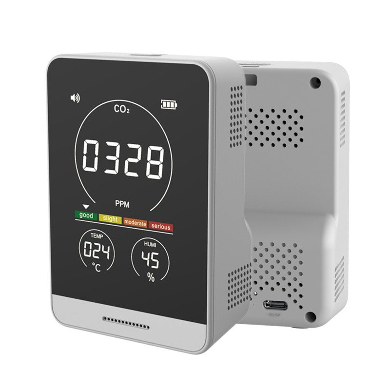 AK11T Mini Handheld Portable CO2 Carbon Dioxide Detector Sensor Monitor Type c Fast Charging Co2 Measure Tester Gas Analyzers