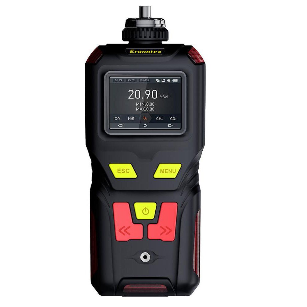 High Precision CO H2S O2 Ex(LEL CH4) 4 gas detector pump type multi gas detector meter toxic and harmful gas sensor