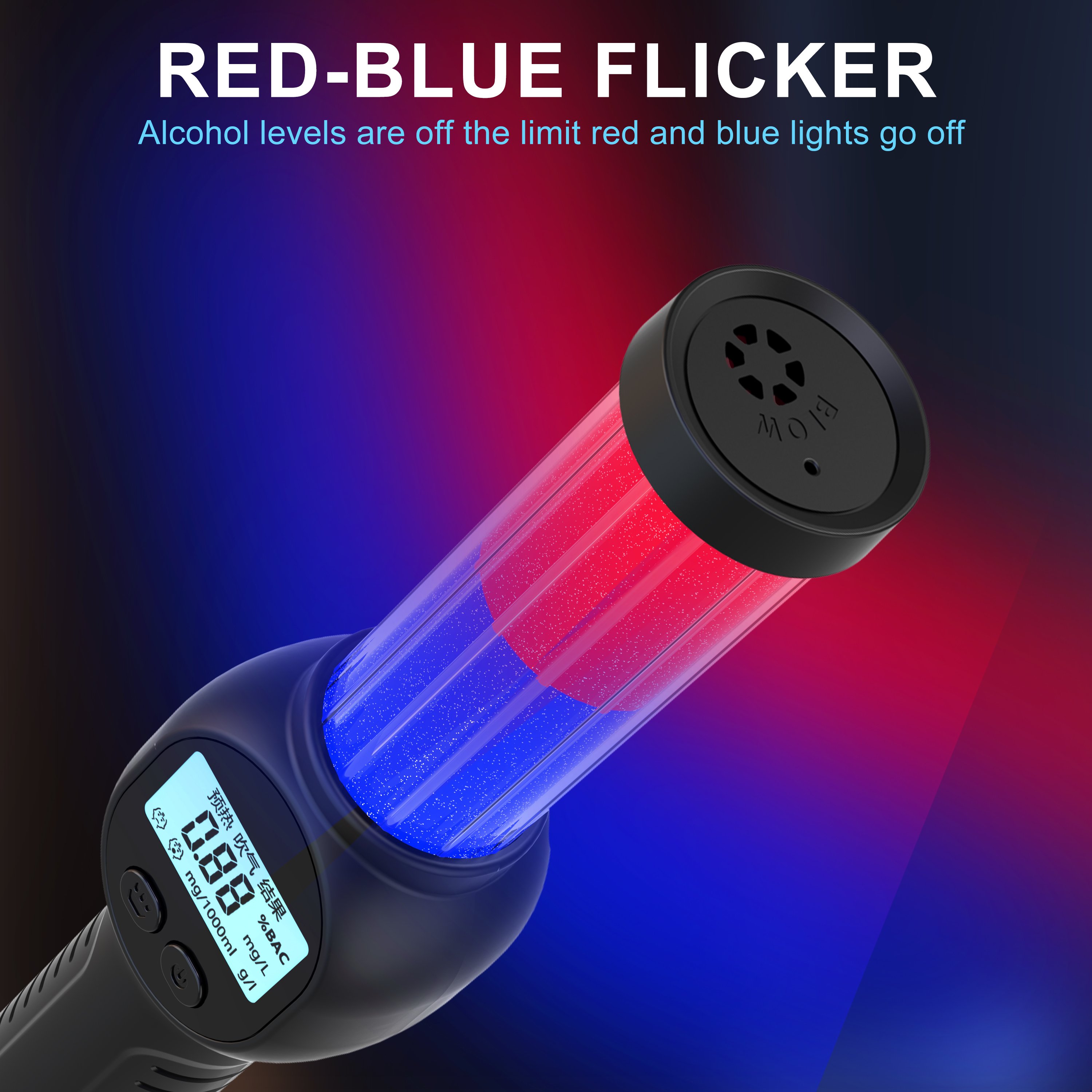 LCD Display Professional Portable Lydsto Digital Breathalyzer Alcohol Tester Detector Alcotest