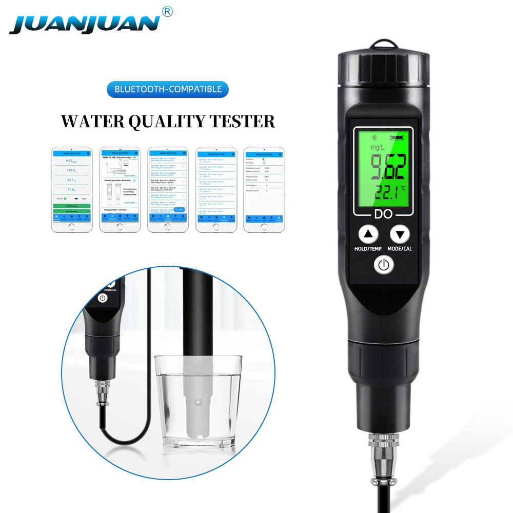 Smart Blue Tooth Dissolved Oxygen Meter Sensor 0.0-30.0 mg/L Digital Online Detector High Precision Electrode Tester