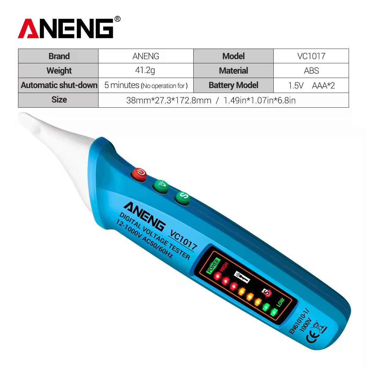 ANENG VC1017 Automatic voltmeter Smart Sensor Tester Buzzer detector Digital AC voltmeter Multimeter