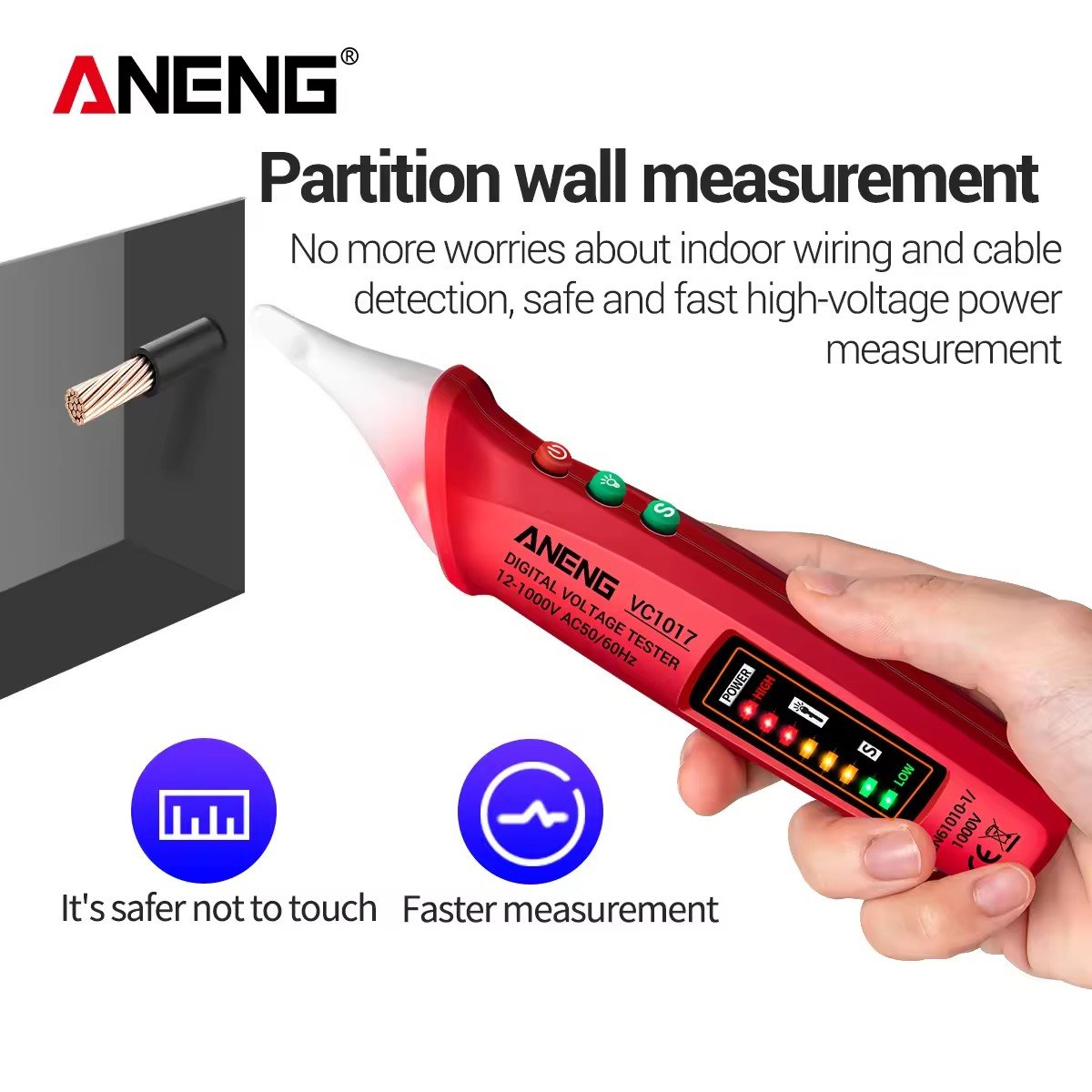 ANENG VC1017 Automatic voltmeter Smart Sensor Tester Buzzer detector Digital AC voltmeter Multimeter
