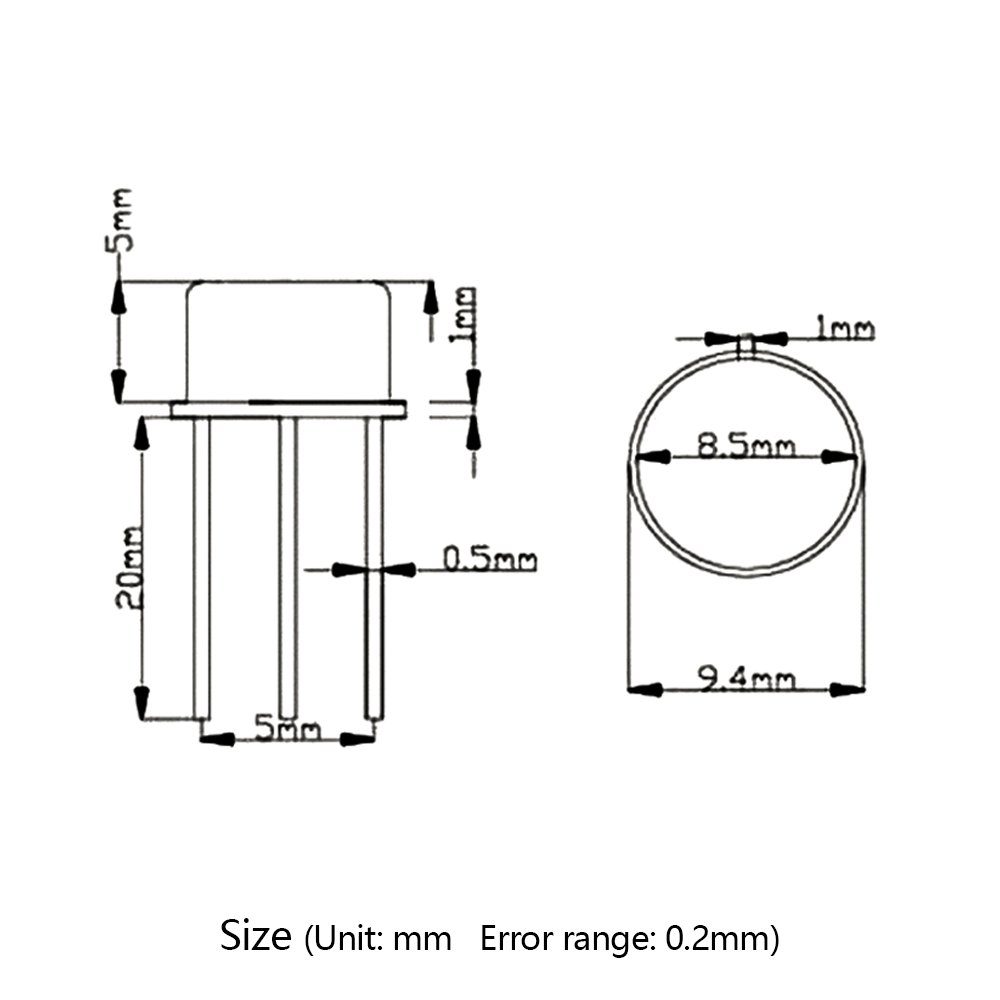 Semiconductor Air Pollution Detection Alcohol Gas Sensor C2h5oh Sensor For Alcohol Gas Tester And Breathalyzer