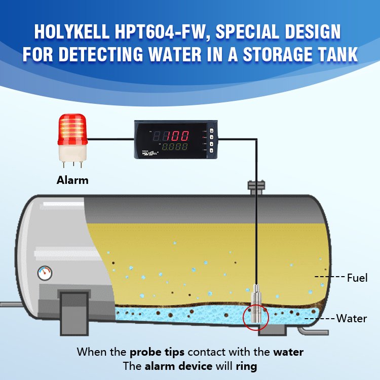 Holykell 4-20mA RS485 Liquid Level Transmitter Submersible Water Diesel Fuel Tank Level Sensor