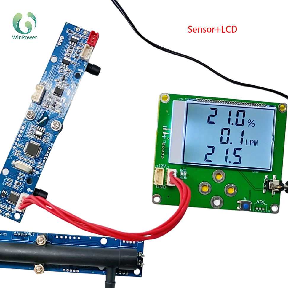 OCS-3F2.1 Winpower stable For PSA oxygen concentrator Increase 0-2.5V analog output Ultrasonic oxygen sensor oxygen detector
