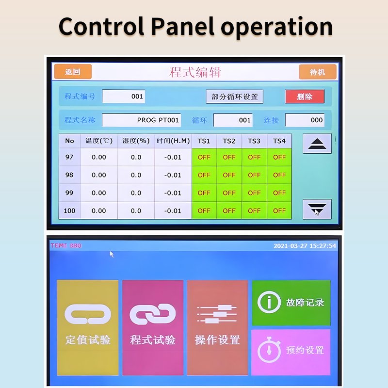 100L Programmable Temperature And Humidity Test Chamber Climatic Testing Humidity And Temperature sensor Digital