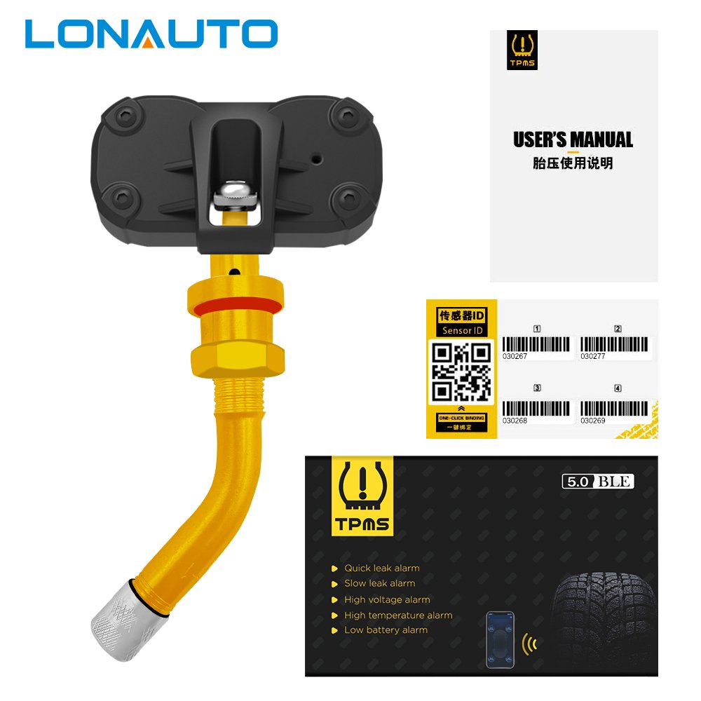 Lonauto T105A Tire Pressure Monitoring System BLE 5.0 TPMSII Sensor Bluetooth Connect Monitor Independent APP Android iOS